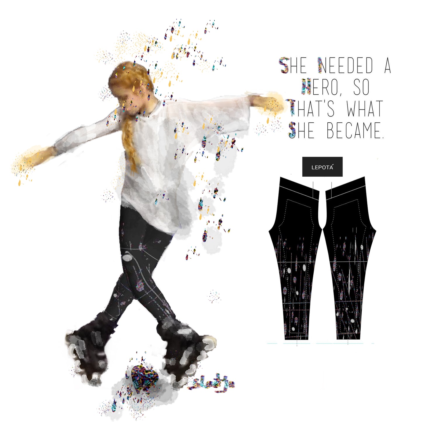 "Super Girl" Low waist Leggings